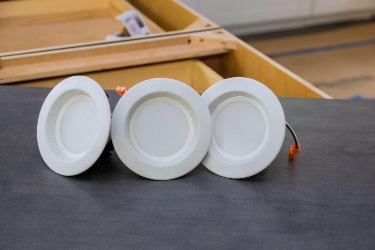 Replacing of LED light in new home the electrician light the installation