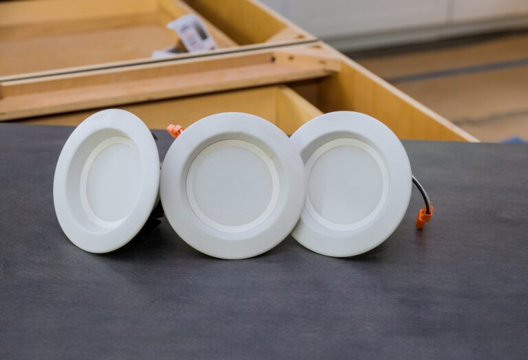 Replacing of LED light in new home the electrician light the installation